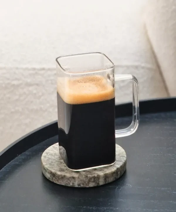 Square rechthoekig glazen mok | 2 stuks | 350 ml