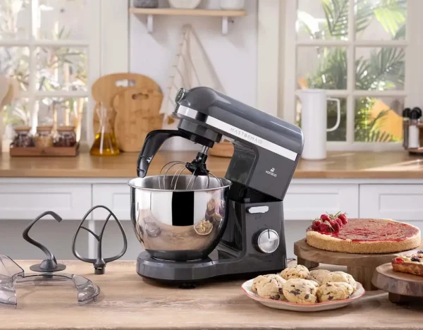 Karaca Mastermaid Chef Pro dubbelarmige mixer Space Grey 1500 W