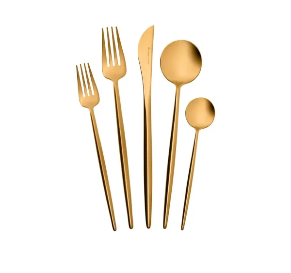 Karaca Jupiter Matte Gold 60-delig bestek voor 12 personen met doos