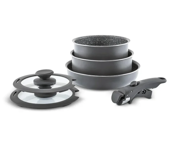 Karaca Comfort 6-delige pannenset met afneembare handgreep