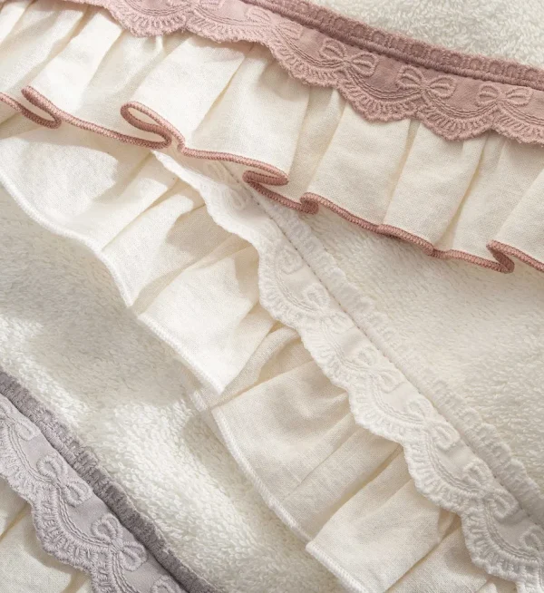 Ecocotton Alessa 3-Delige handdoek 100% Biologisch Katoen Crème-Poeder-Grijs 30X50cm