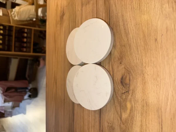 Marmeren onderleggers |4 Stuks Wit