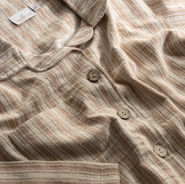 Ecocotton Ala dames pyjama set 100% organisch katoen linnen Terra