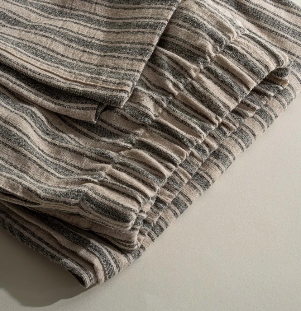 Ecocotton Ala Pyjama Set Heren 100% Organisch Katoen Linnen Antraciet - Afbeelding 2