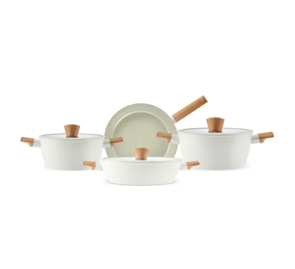 Karaca Swiss Crystal Almond Cream Inductie Kookpotten Set 7-delig