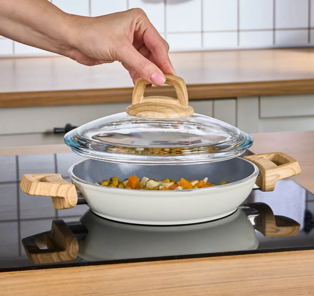 Karaca Swiss Crystal Induction 6-delige kookgerei set - Crème - Afbeelding 3