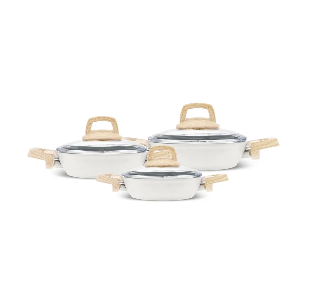 Karaca Swiss Crystal Induction 6-delige kookgerei set - Crème - Afbeelding 6