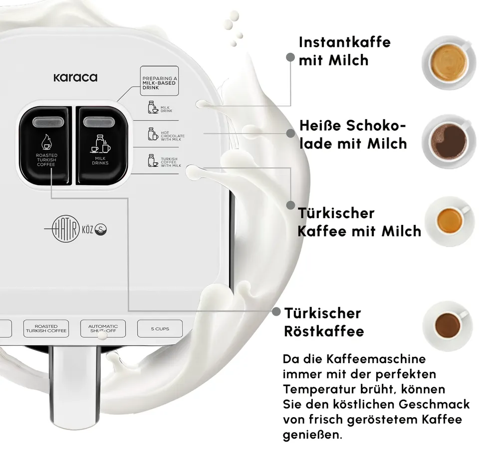 Karaca Hatır koz Koffiezetapparaat voor Turkse koffie met melk White - Afbeelding 4