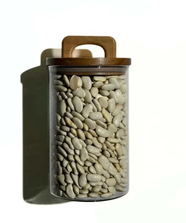 Voorraadpotten Henkel acacia deksel set van 2/ 1000 ml