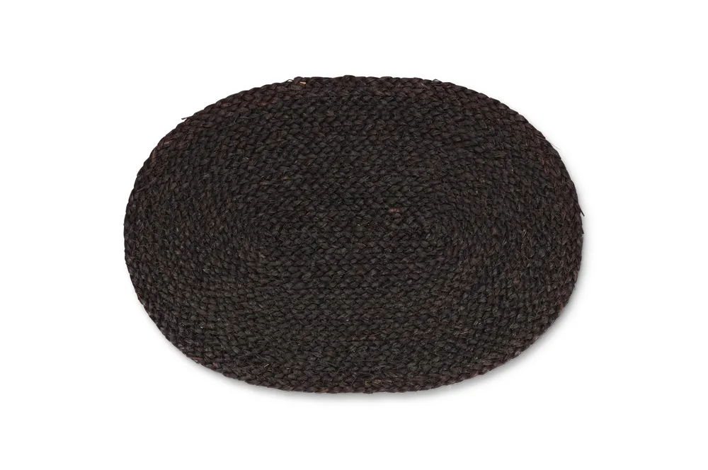 S&P Placemat 45x30cm ovaal maisblad zwart TableTop