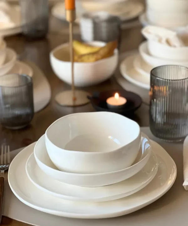 Perlemor 24-delig serviesset voor 6 personen | wit
