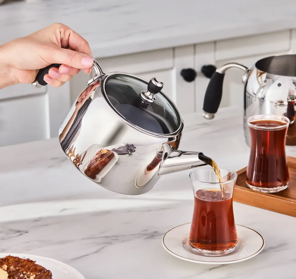 Karaca Stella Roestvrijstalen Theepot Set - Afbeelding 4