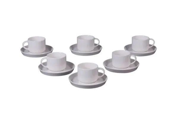 Lunel Espressoset | White 12-Delig