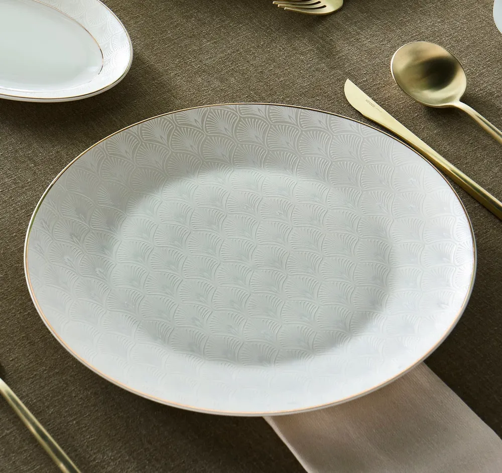 Karaca Elegance Bone Mandarin 53-delige serviesset voor 12 personen Goud - Afbeelding 6