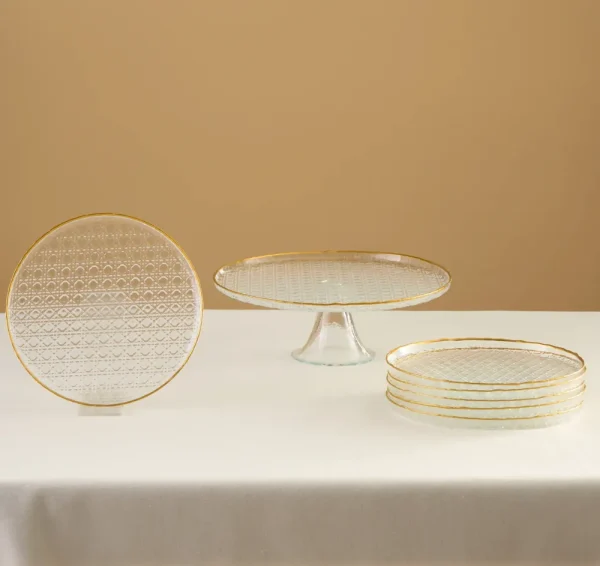 Karaca Rattan Gold 7-Delige Taartset