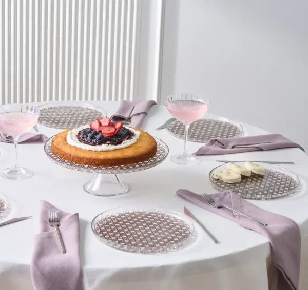 Karaca Rattan Grijs Glitter 7-Delige Taartset