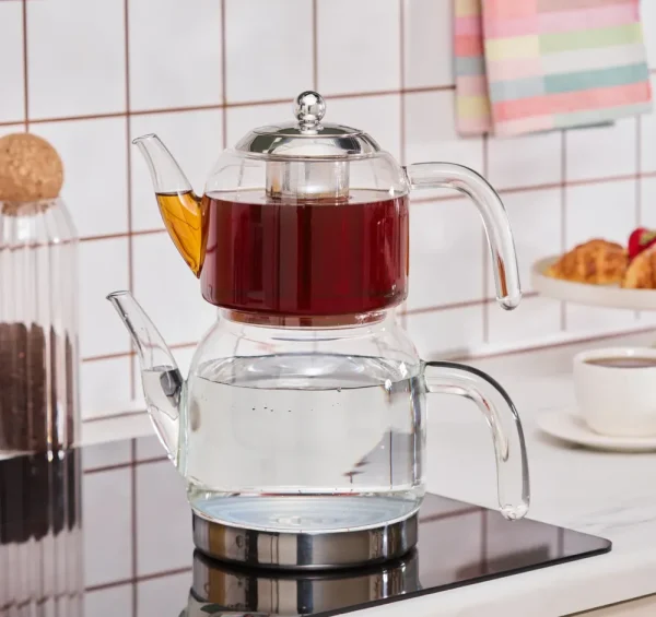 Karaca Panora Glazen Theepot XL