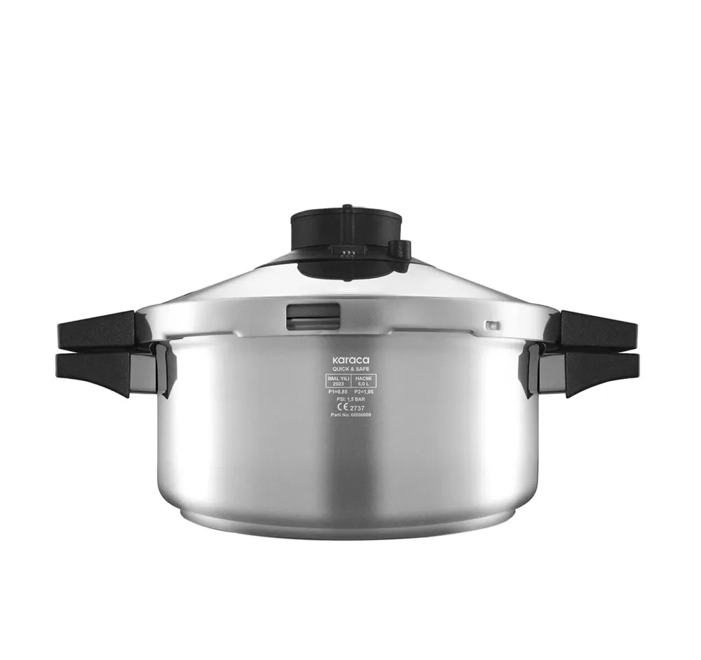 Karaca Quick and Safe inductie Snelkookpottenset 6+8 liter - Afbeelding 2