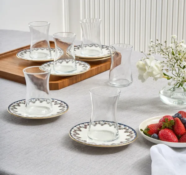 Karaca Florus 12-delige theeset voor 6 personen