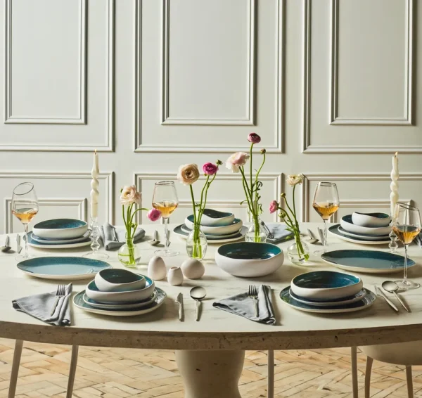 ​Karaca Earth Collection New Galactic Oscar Reactive Glaze 55-delig serviesset voor 12 personen, Multi
