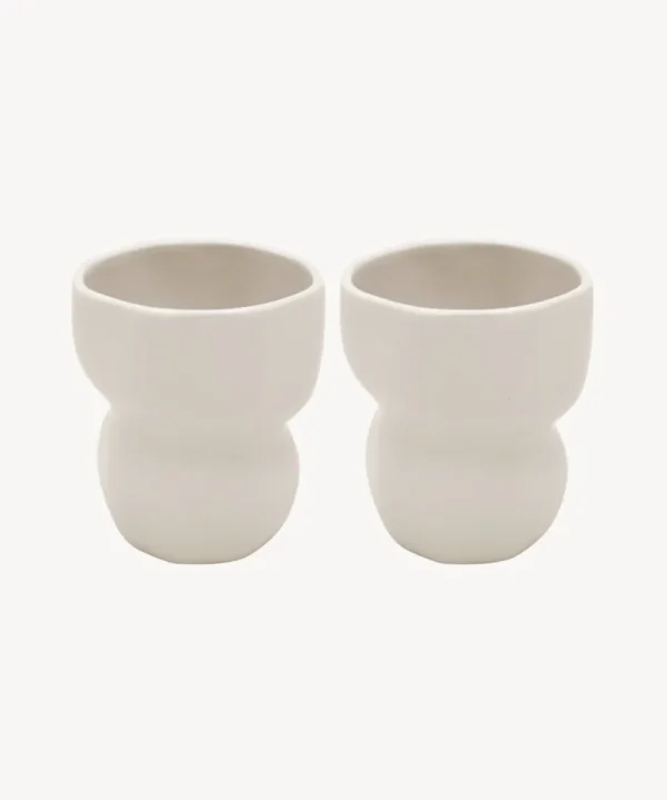 Organic keramische mok beige 2- Delig