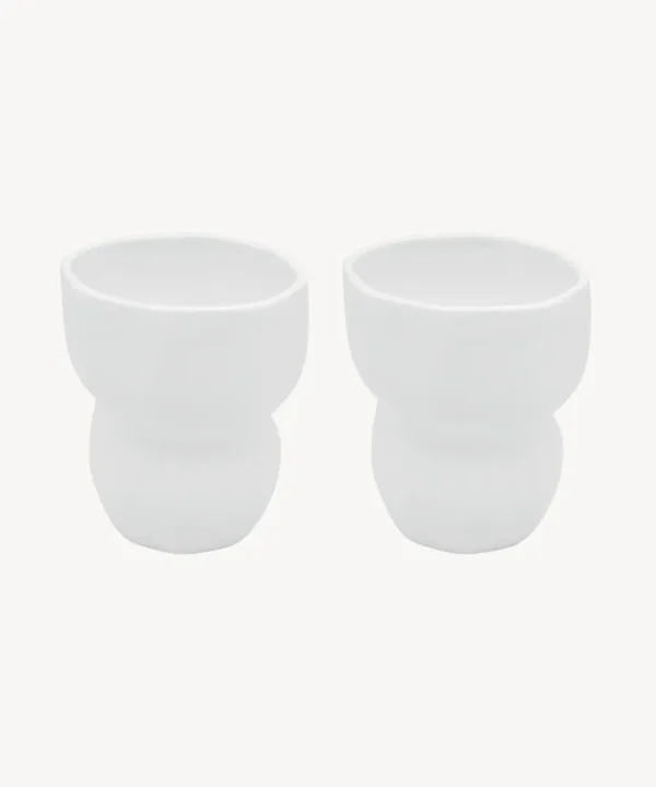 Organic keramische mok wit 2-Delig