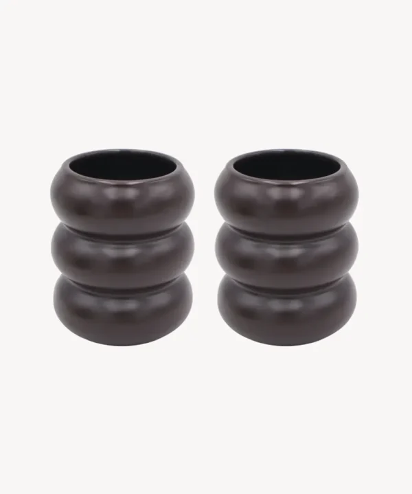 Wave keramische mok Mokka Mousse 2-Delig