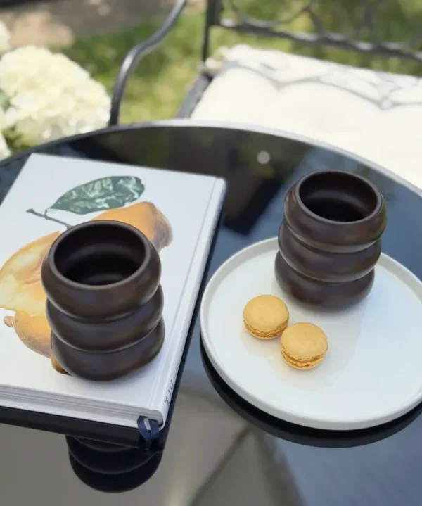 Wave keramische mok Mokka Mousse 2-Delig