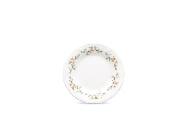 Bord 20,5CM Bruine Bloem Retro