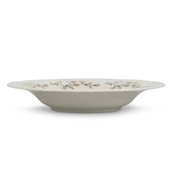 Diep bord 23,5/14XH4CM Bruin Bloem Retro