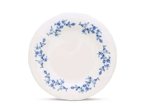 Bord 27,5CM Blauwe Bloem retro
