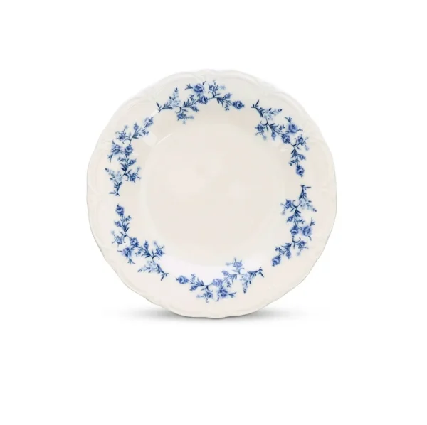 Bord 21CM Blauwe Bloem retro