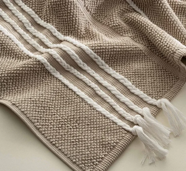 Ecocotton Karnella Badmat 100% Katoen Beige 60x100 Cm