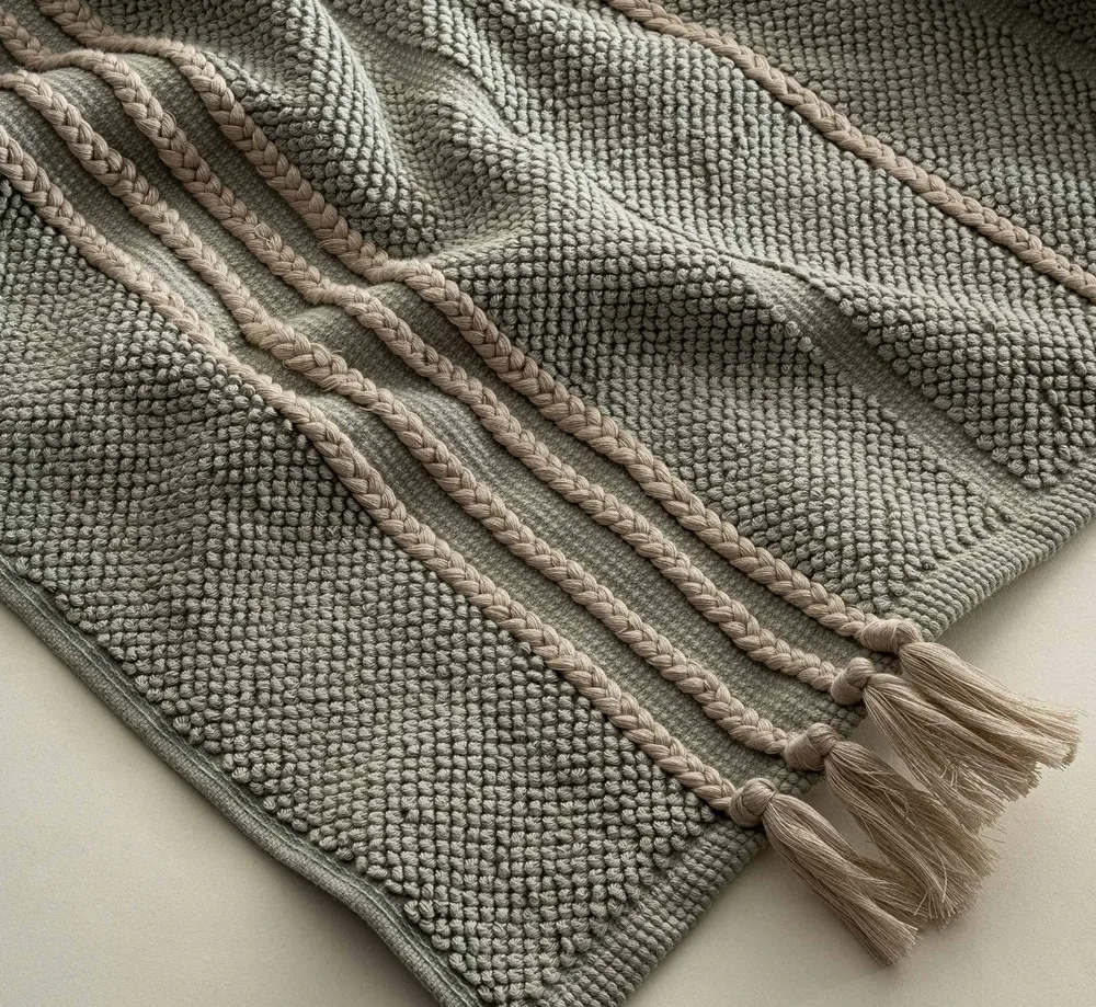 Ecocotton Karnella Badmat 100% Organisch Katoen Groen 50x80 Cm - Afbeelding 1