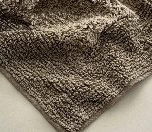 Ecocotton Petra Set van 2 Badmatten Gekaard Katoen Beige