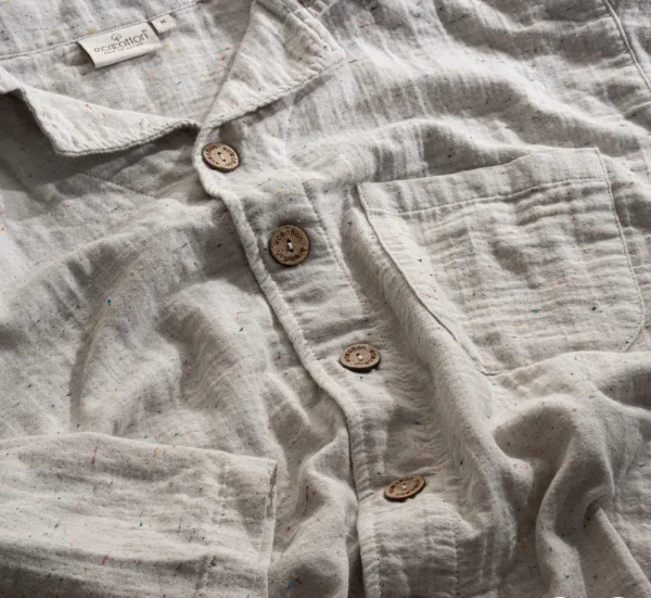 Ecocotton Alinda heren pyjamaset biologisch katoenen mousseline
