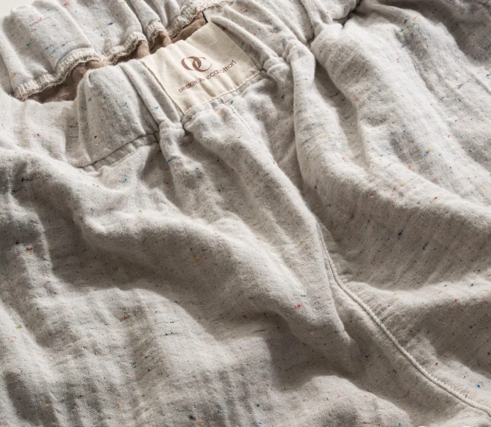 Ecocotton Alinda Heren Pyjamaset met Shorts Biologisch Katoenen Mousseline - Afbeelding 2