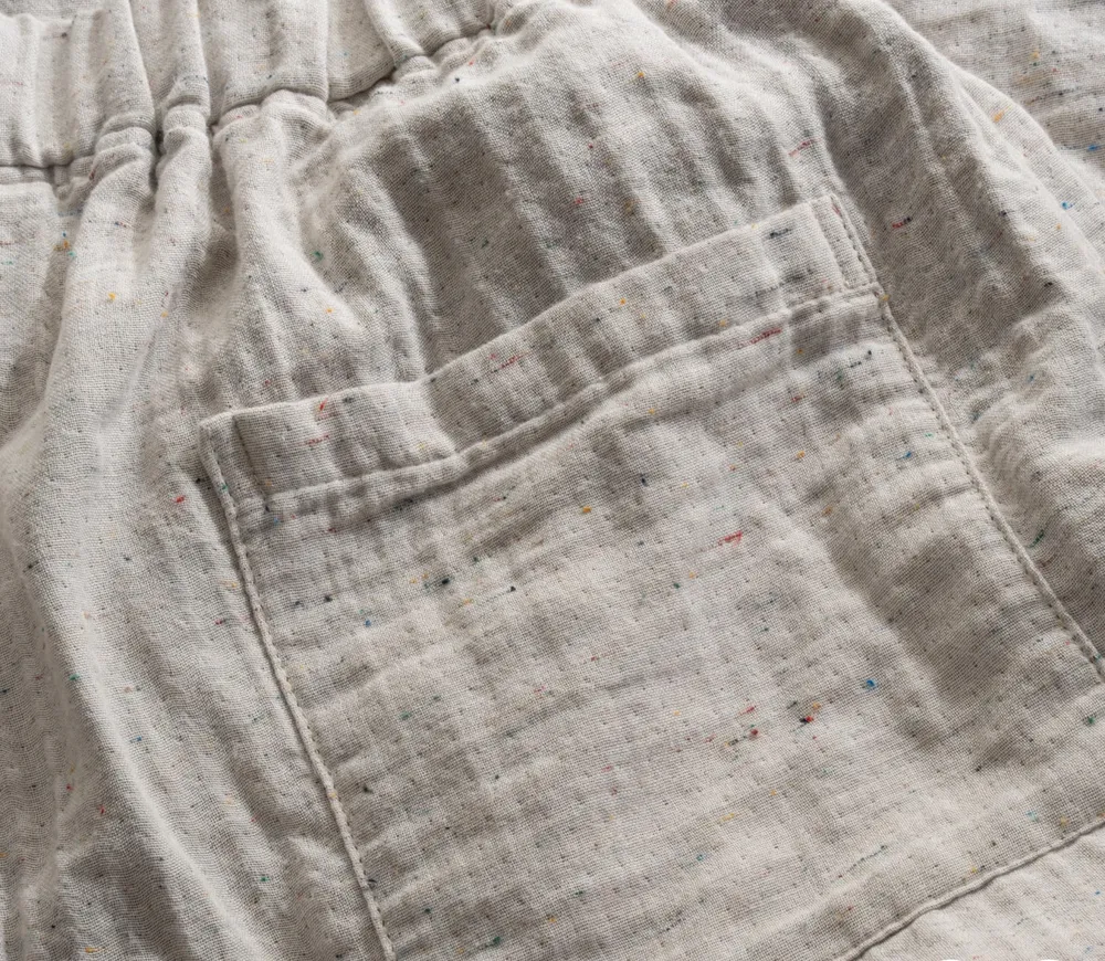 Ecocotton Alinda Heren Pyjamaset met Shorts Biologisch Katoenen Mousseline - Afbeelding 3