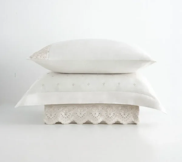 Ecocotton Ahter Kingsize Beddengoed Set Biologisch Katoen Satijn Beige