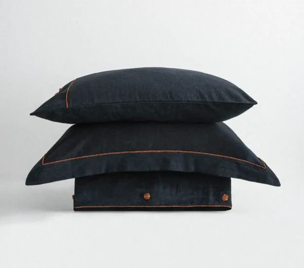 Ecocotton Havin King Size Beddengoed Set Biologisch Katoen Satijn Antraciet