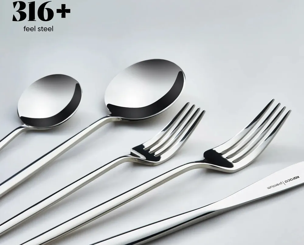 Karaca Mild 84 Delig 316+ Premium Bestek Set voor 12 Personen - Afbeelding 6