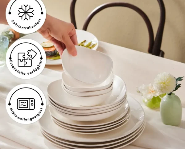 Karaca Streamline Rubicon 24-delig servies voor 6 personen, wit
