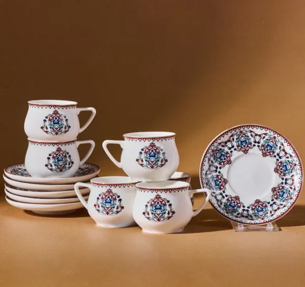 Karaca Nakkas 12 Delige Koffiekopset Voor 6 Personen