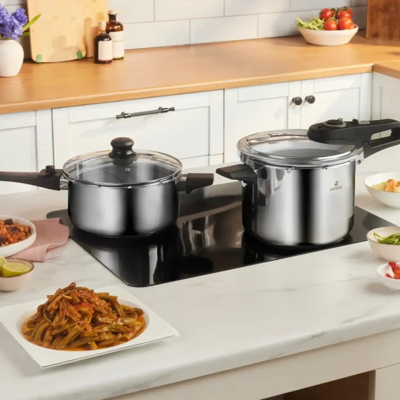 Karaca Ruggersteel snelkookpot set 4+6 Lt