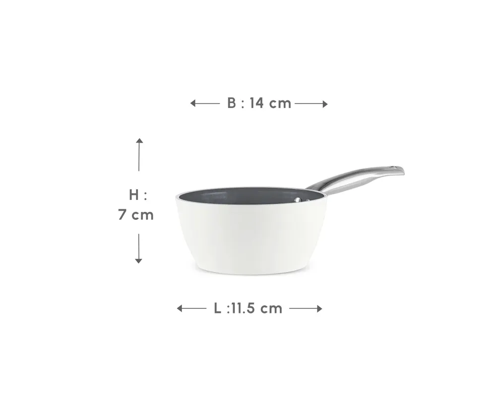 Karaca Swiss Crystal Almond Cream SausPan 16 Cm - Afbeelding 1