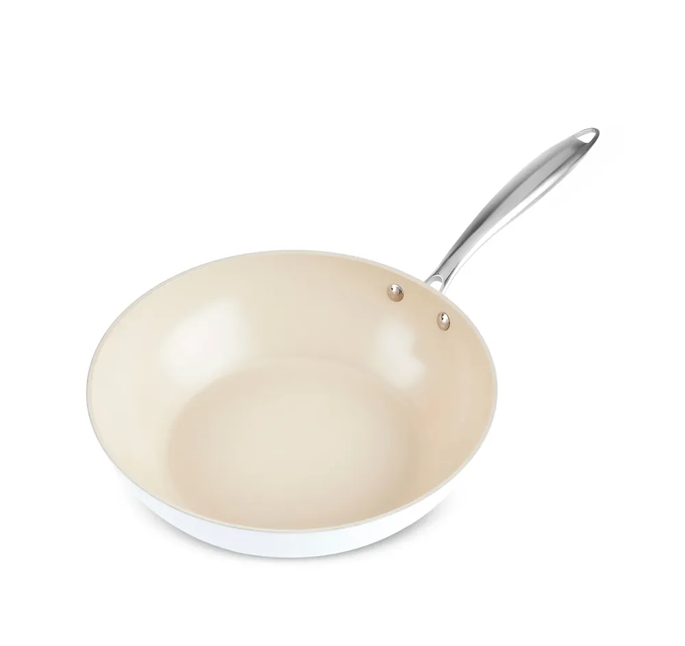 Karaca Swiss Crystal Almond Cream Wokpan met RVS Handvat 28 cm - Afbeelding 5