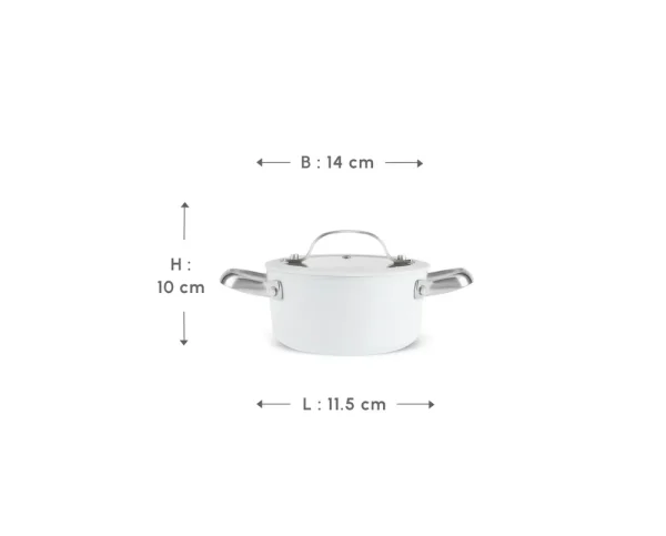 Karaca Swiss Crystal Almond Cream Kookpot 14 cm
