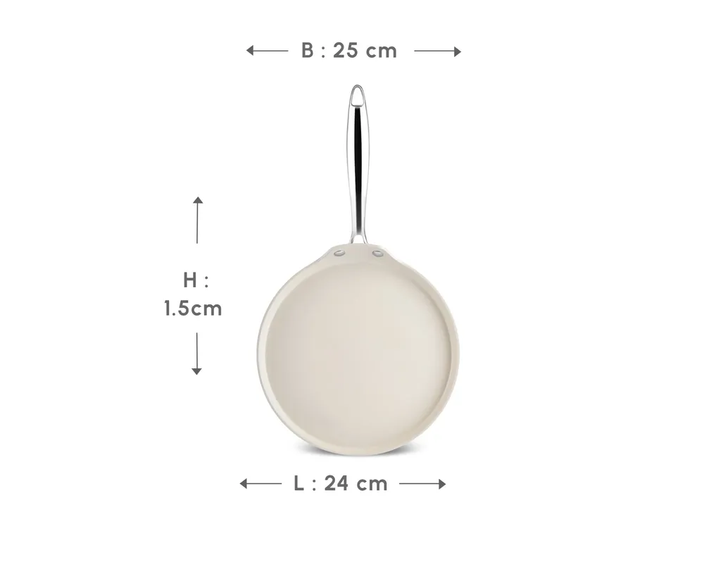 Karaca Swiss Crystal Almond Cream Pannenkoekenpan 25 Cm - Afbeelding 1