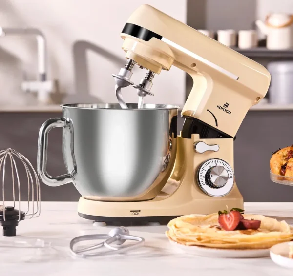 Karaca Blendburst Staande Mixer, 5.7L, 1400W, Iconic Beige