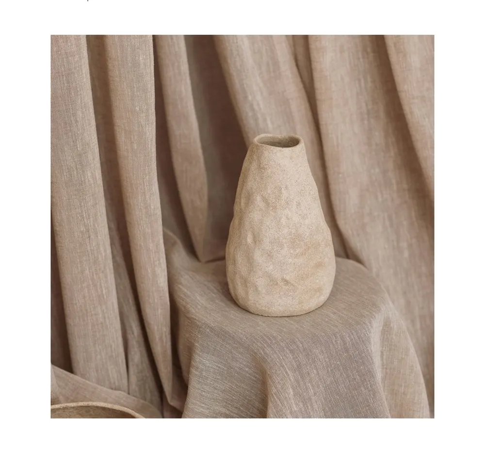 S&P Vaas 17xH33,5cm beige Cave - Afbeelding 3